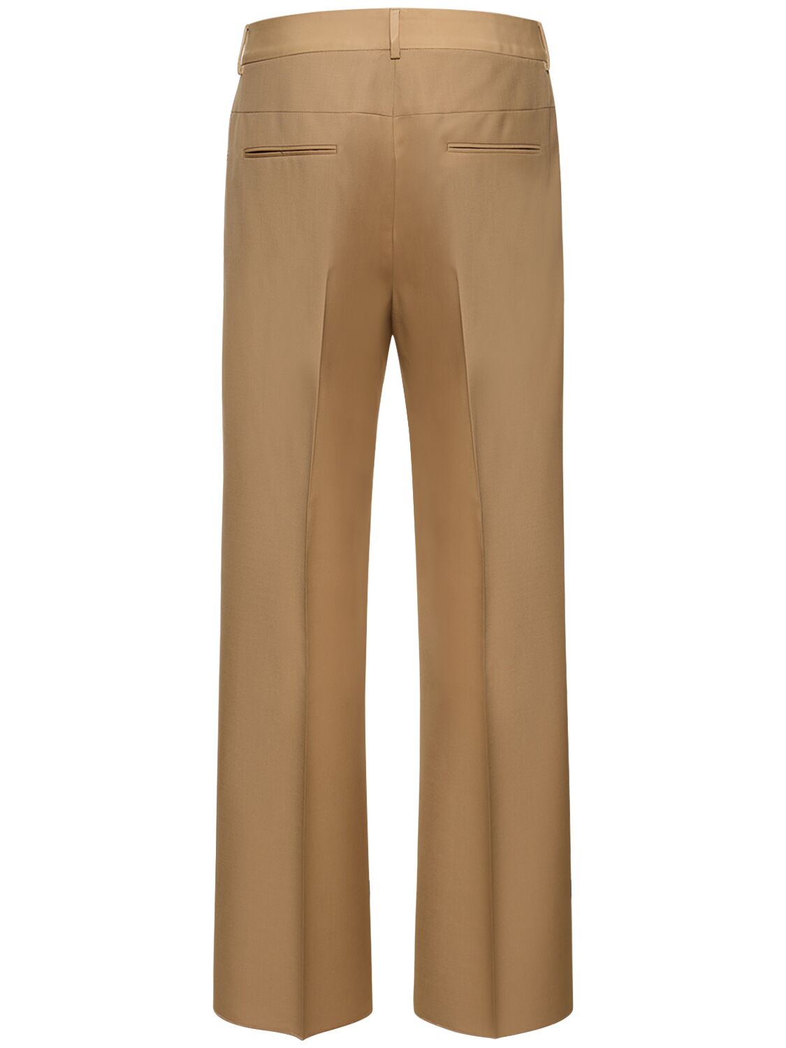 Shop Valentino Straight Leg Wool & Mohair Pants In Beige