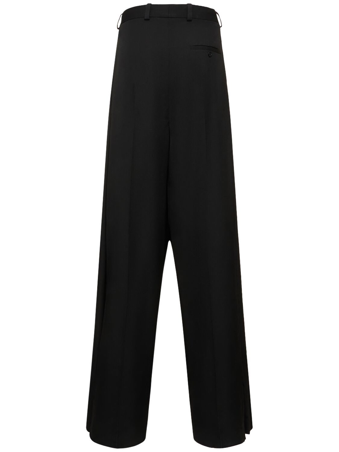 Shop Balenciaga Wool Twill Pants In Black