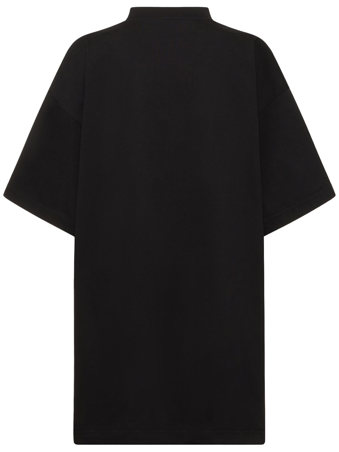 Shop Balenciaga Logo Oversize Cotton Jersey T-shirt In Black