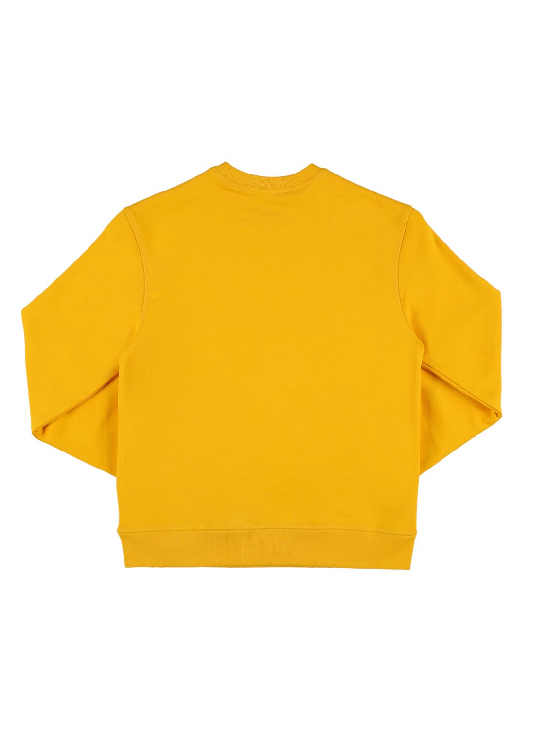 Shop Dsquared2 Logo Printed Cotton Sweatshirt In Yellow