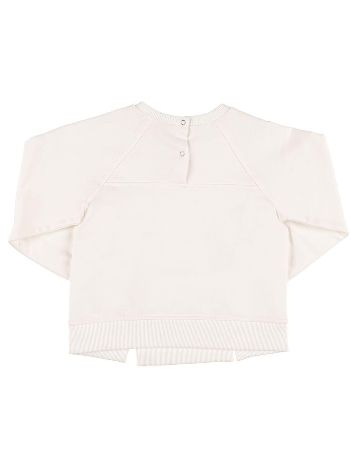 Shop Monnalisa Cotton Blend Sweatshirt In Off White
