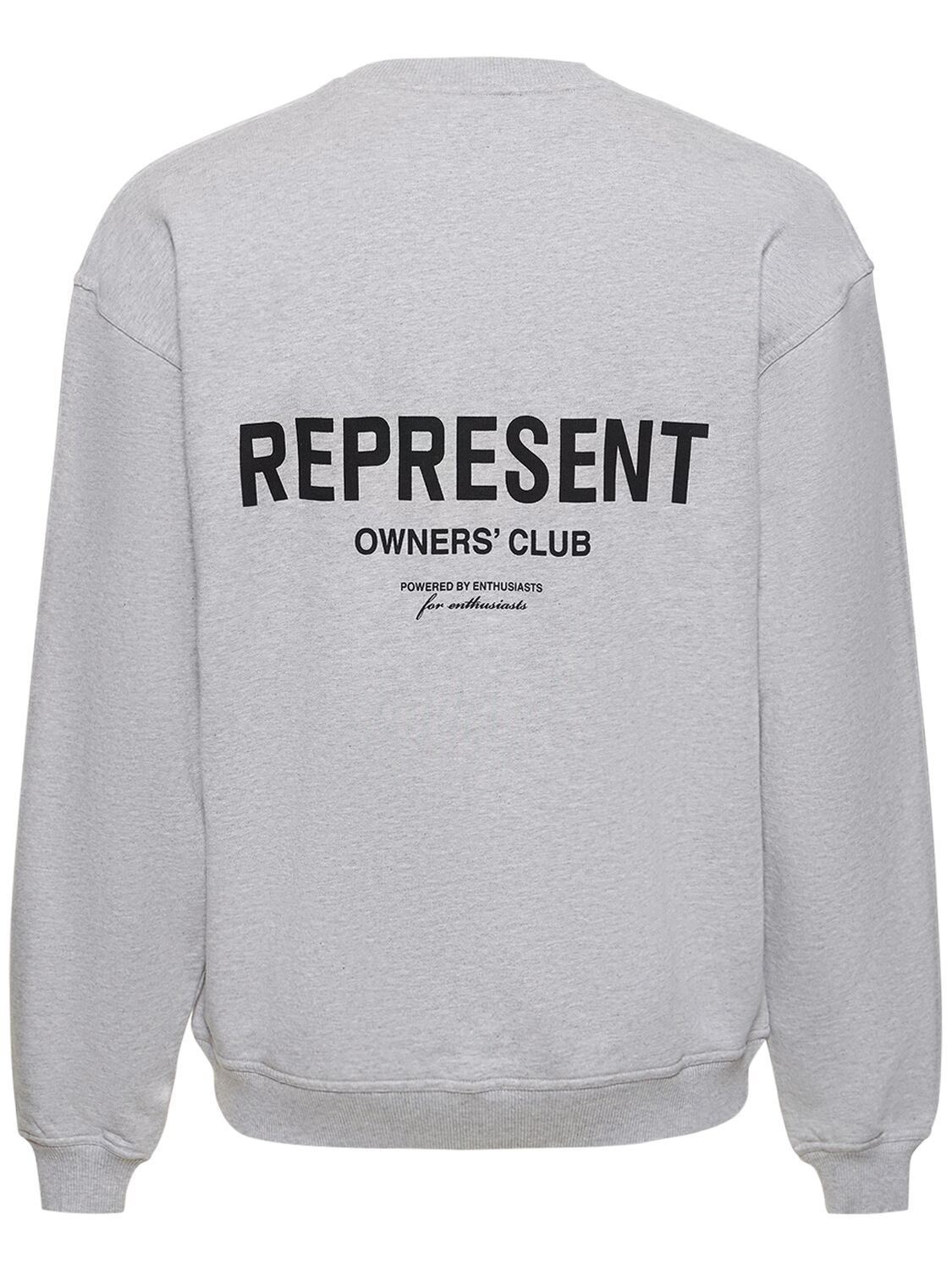 Shop Represent Owners Club Oversize Cotton Sweatshirt In Grey