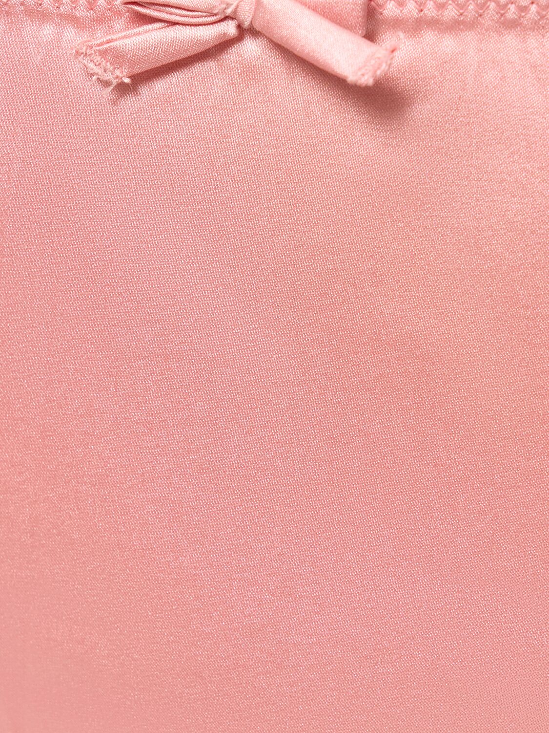 Shop Fleur Du Mal Heart Shaped Cheeky Silk Briefs In Pink Lady