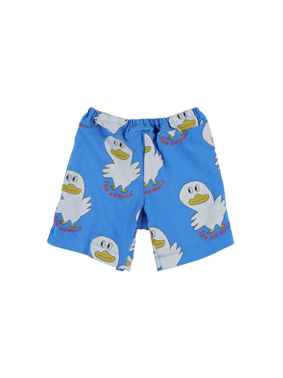 Shop The Animals Observatory Duck Print Cotton Sweat Shorts In Blue