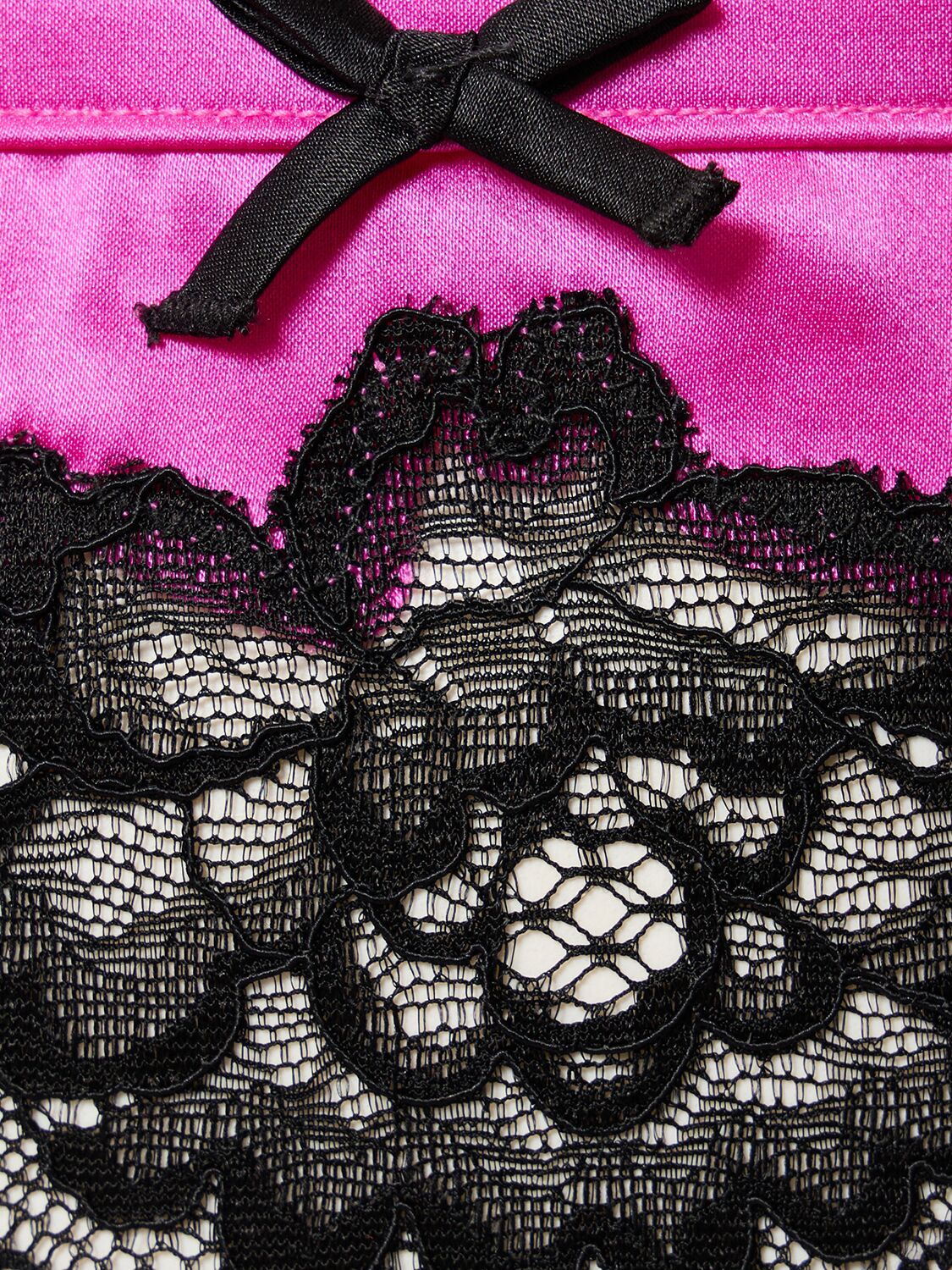Shop Fleur Du Mal All About Eve Silk Suspender Belt In Fuchsia,black