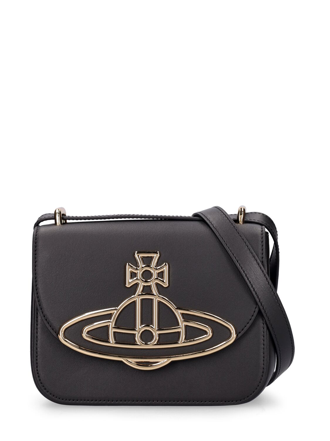 Vivienne Westwood Linda Leather Crossbody Bag Black for Women