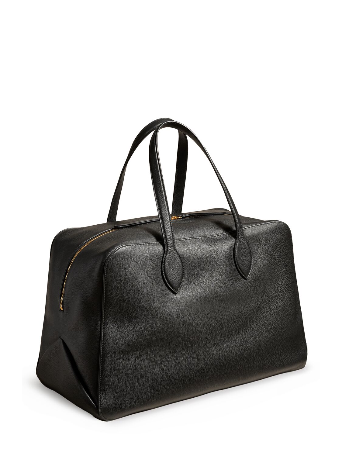 Shop Khaite Large Maeve Leather Weekender Bag In Black