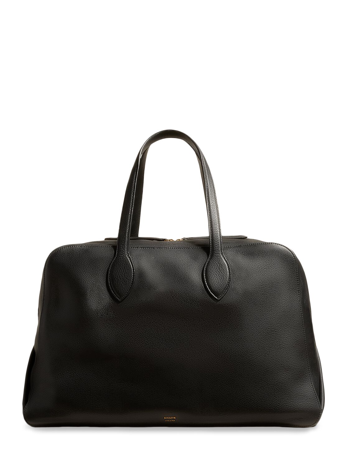 Khaite Large Maeve Leather Weekender Bag In Black