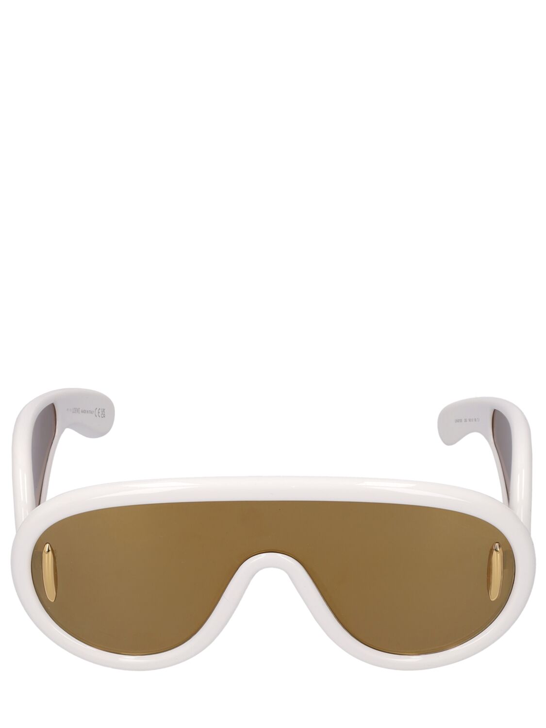 Loewe Paula's Ibiza Mask Sunglasses In Elfenbein,braun