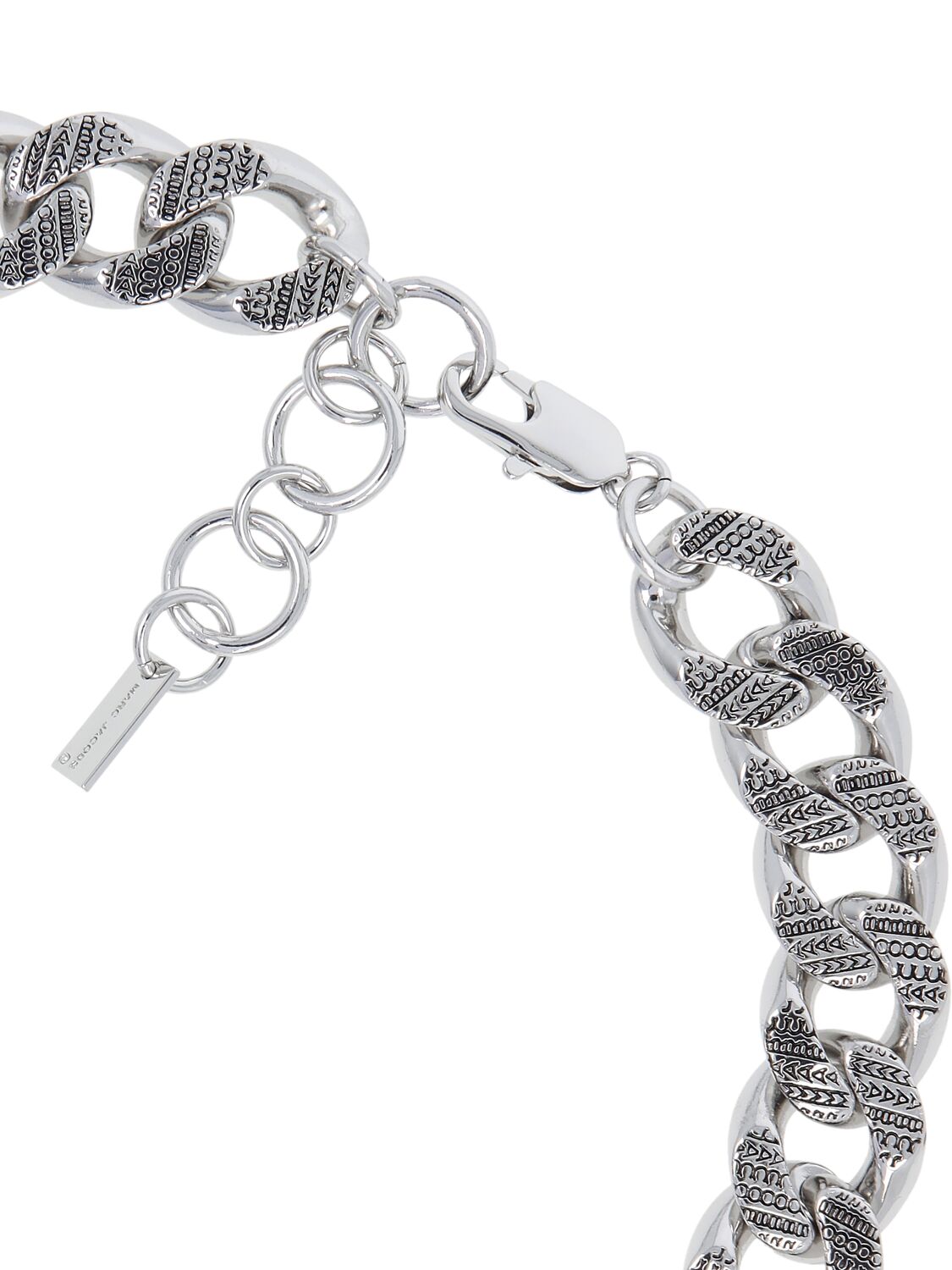 Shop Marc Jacobs Monogram Chain Link Necklace In Silver