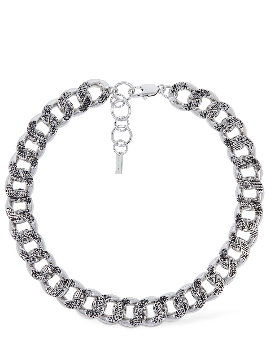 Shop Marc Jacobs Monogram Chain Link Necklace In Silver