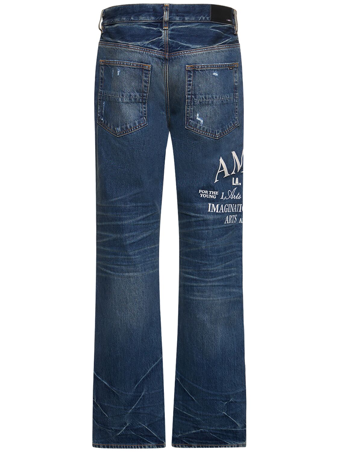 Shop Amiri Arts District Straight Jeans In Blue