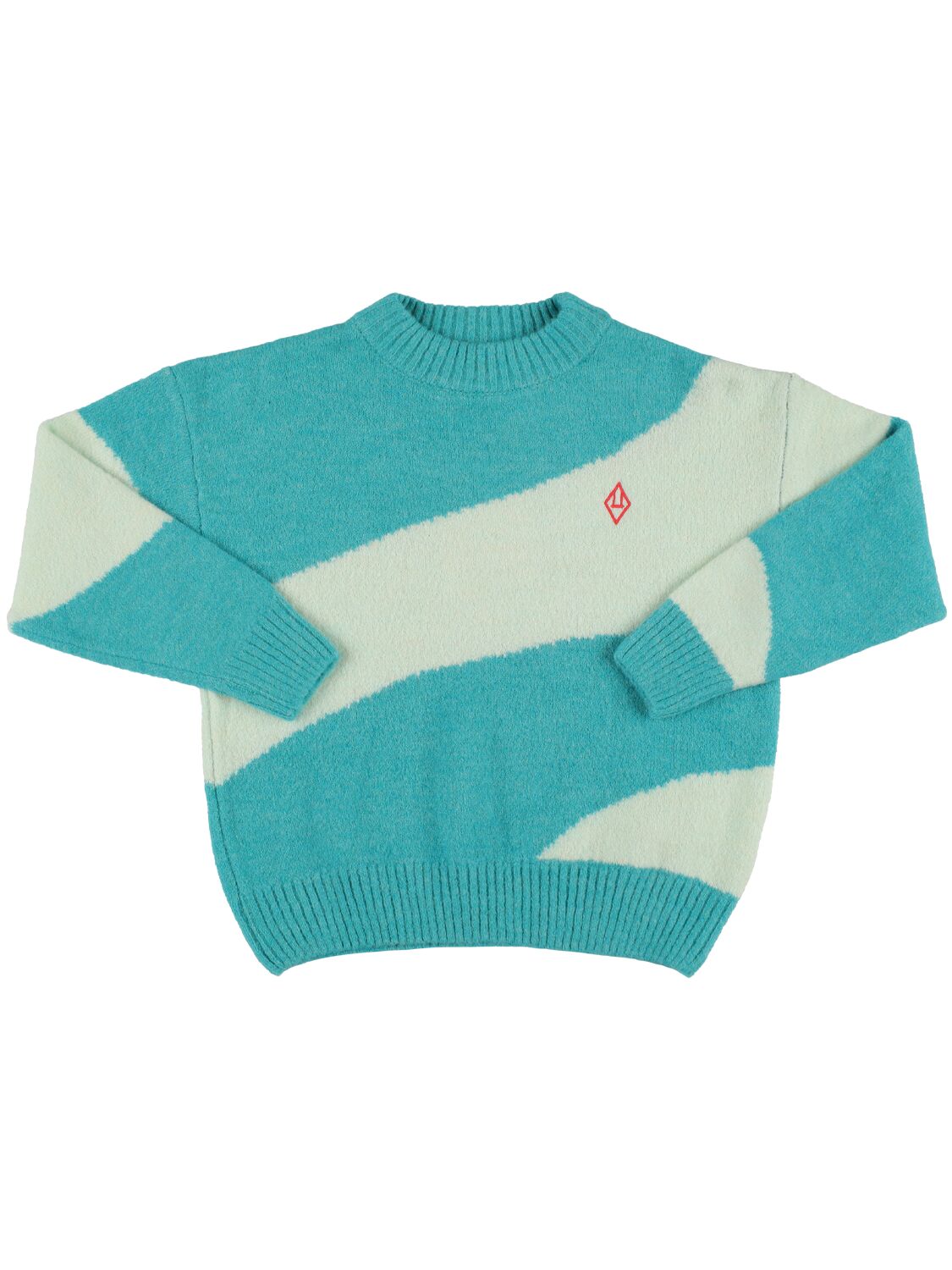 The Animals Observatory Kids' Acrylic Blend Knit Sweater In Light Blue