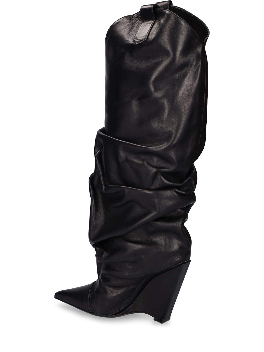 Shop D’accori 100mm Arizona Tall Leather Boots In Black