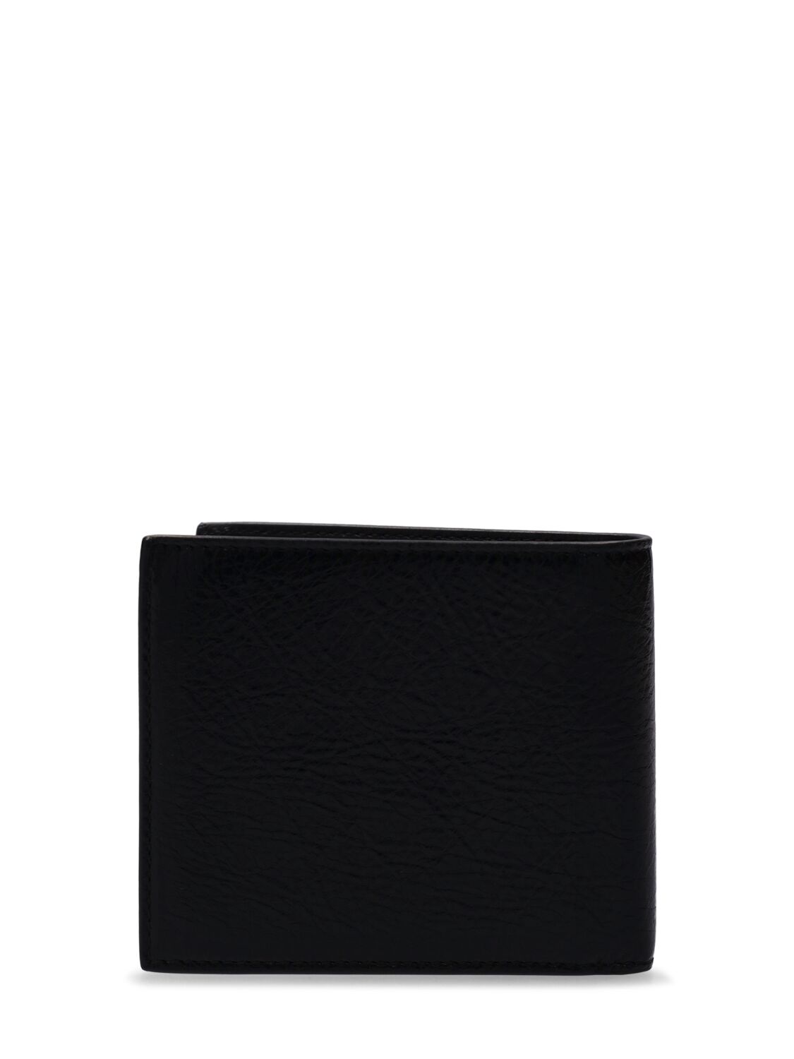 Shop Balenciaga Cagole Leather Wallet In Black