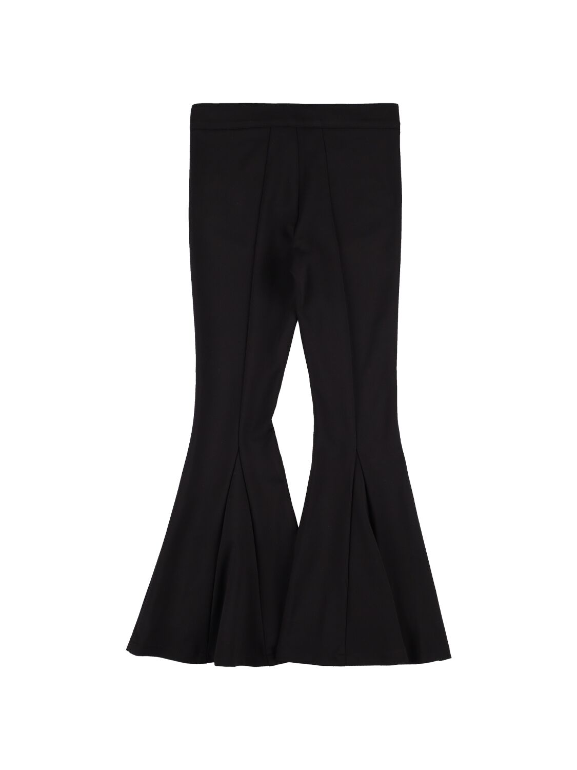 Shop Miss Blumarine Punto Milano Viscose Flared Pants In Black