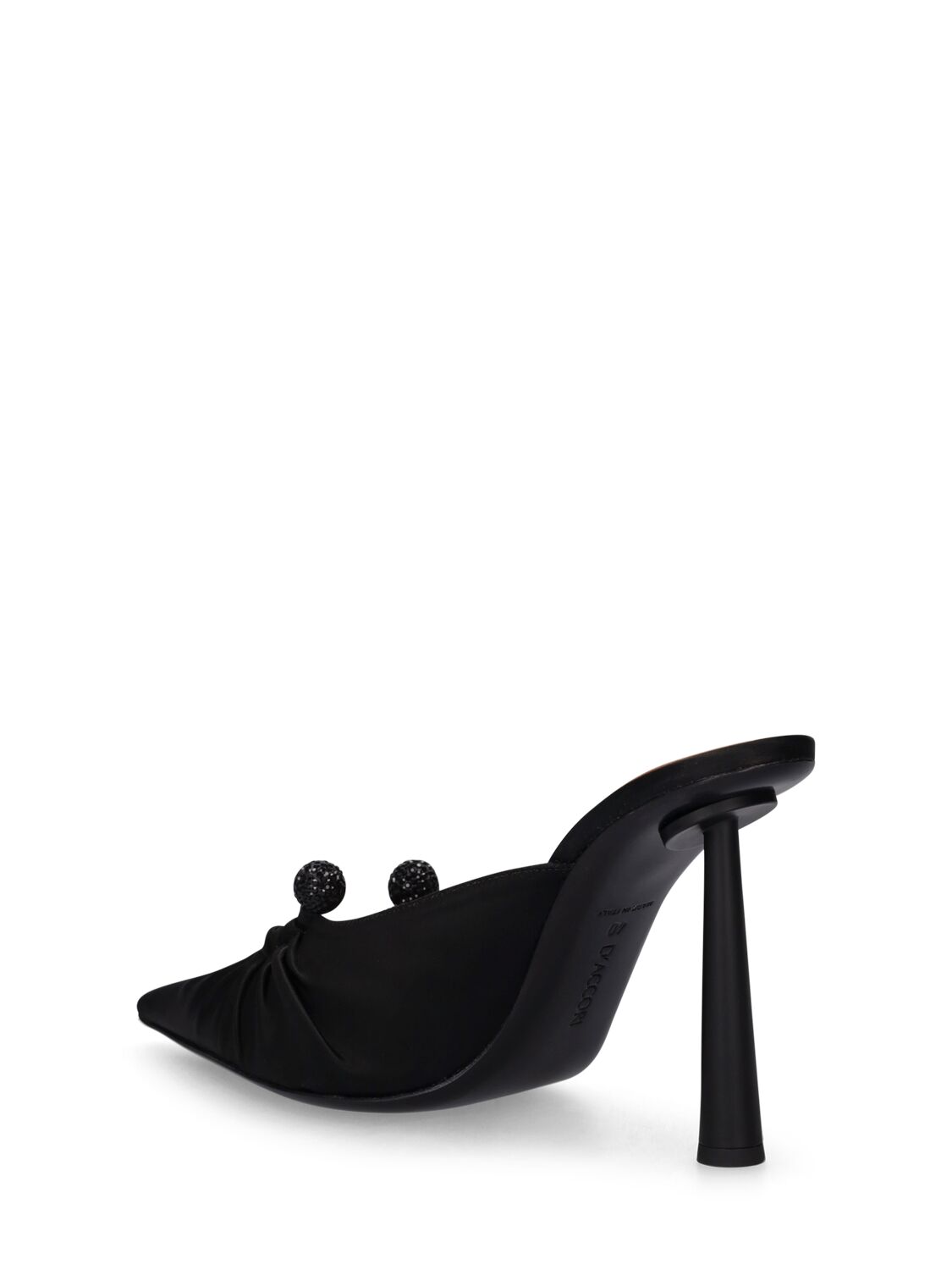 Shop D’accori 100mm Eve Satin Mules In Black