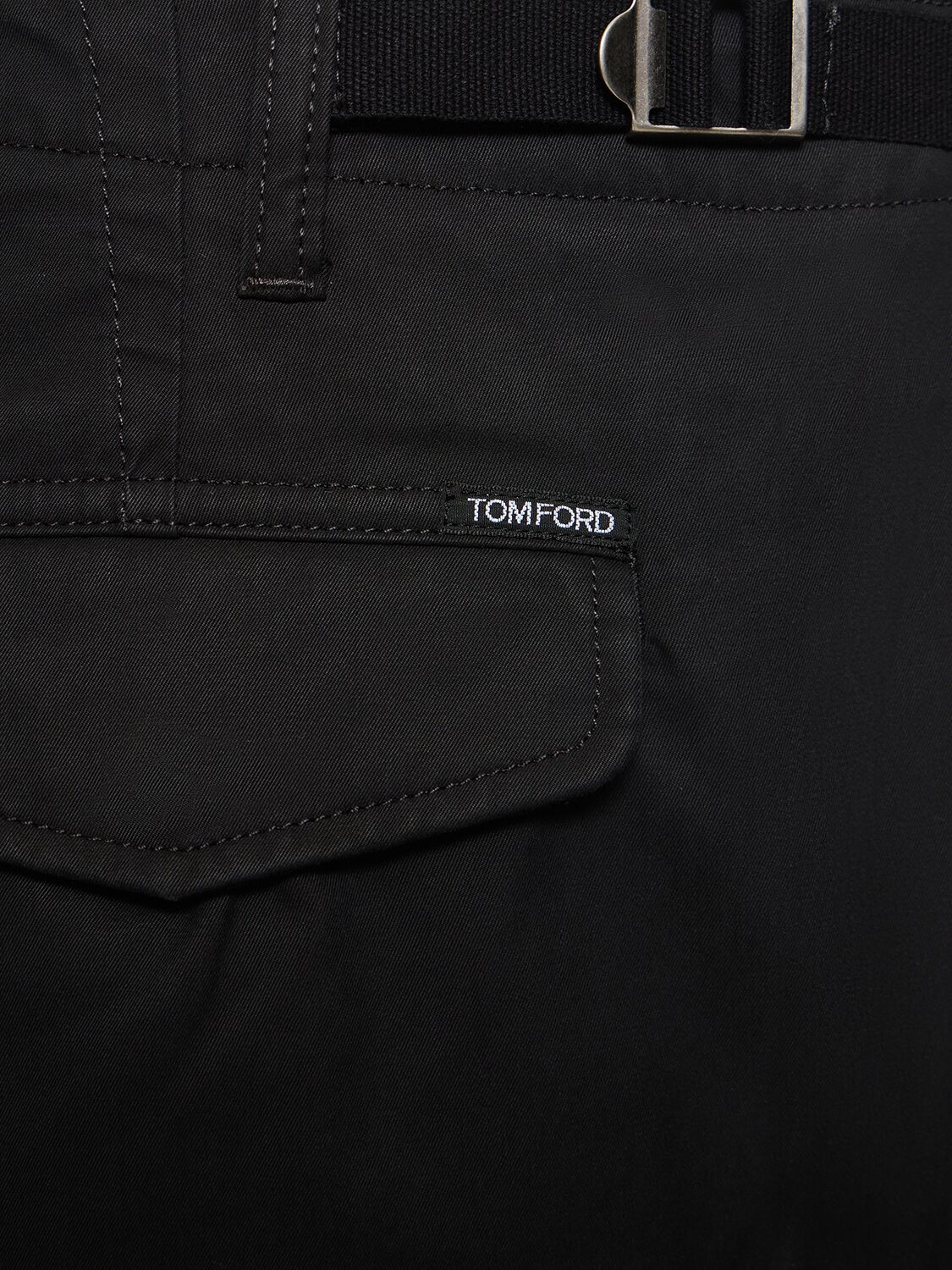 Shop Tom Ford Enzyme Twill Cargo Sport Pants In Black