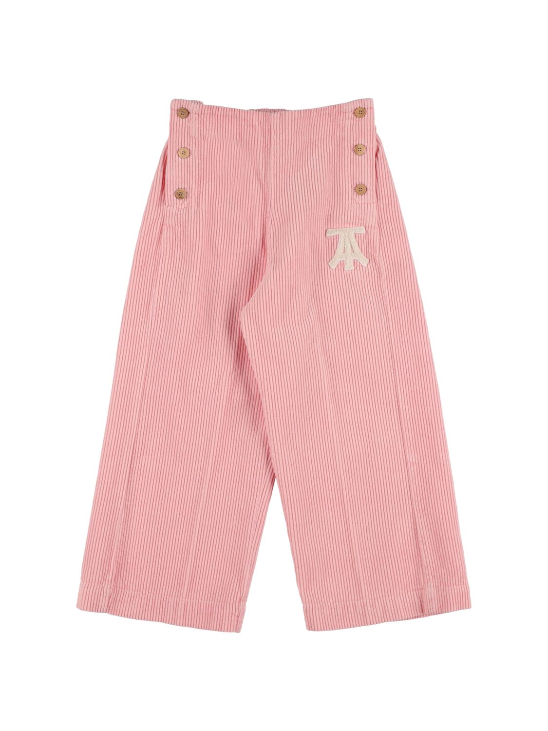 The Animals Observatory Kids' Corduroy Cotton Pants In Pink