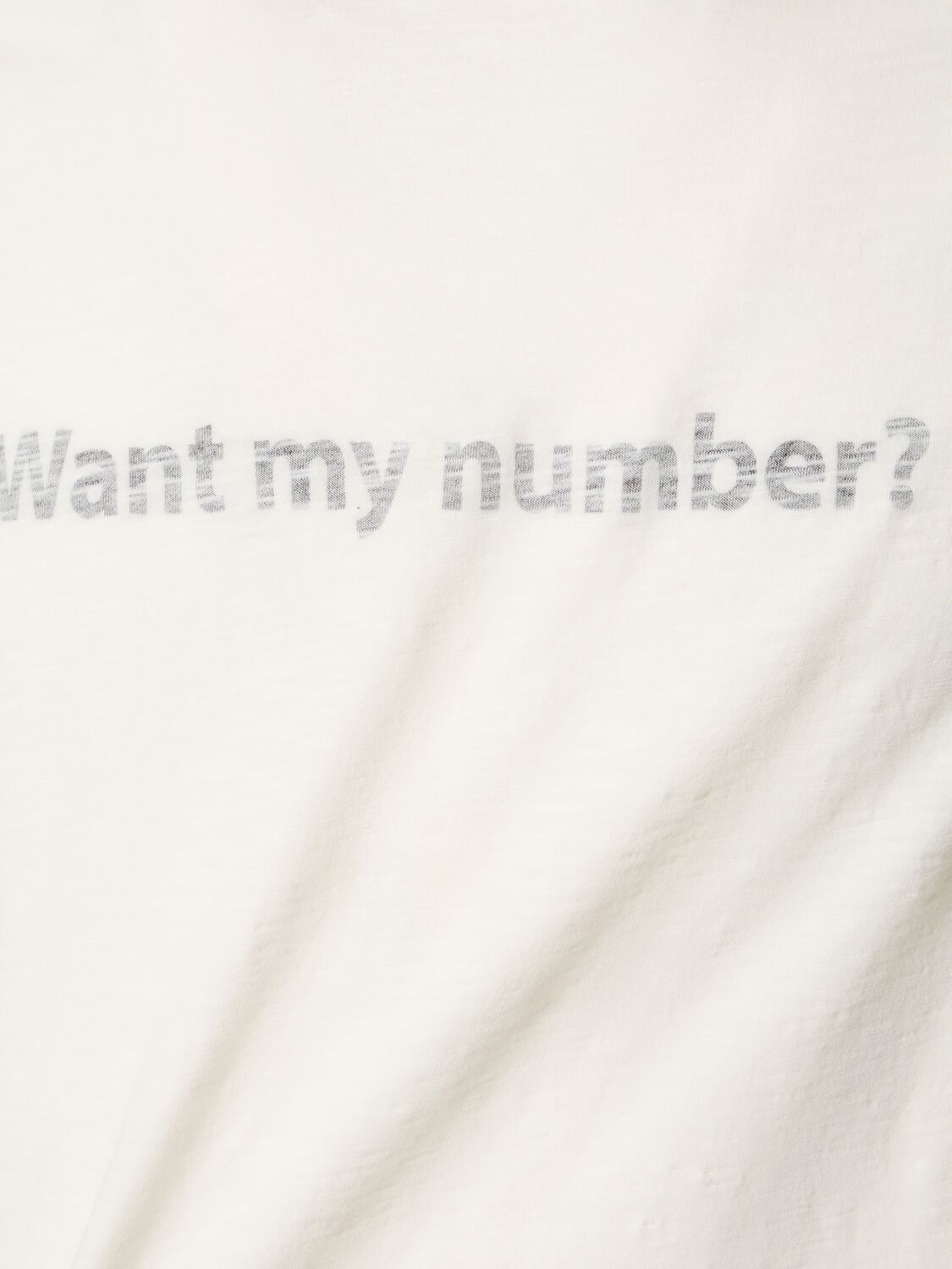 Shop Jaded London What's My Number? Printed Cotton T-shirt In White,blue