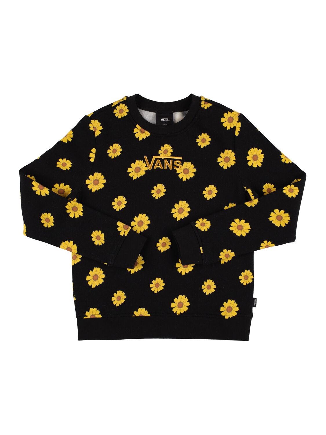 Image of Sunflower Print Cotton Blend Sweatshirt