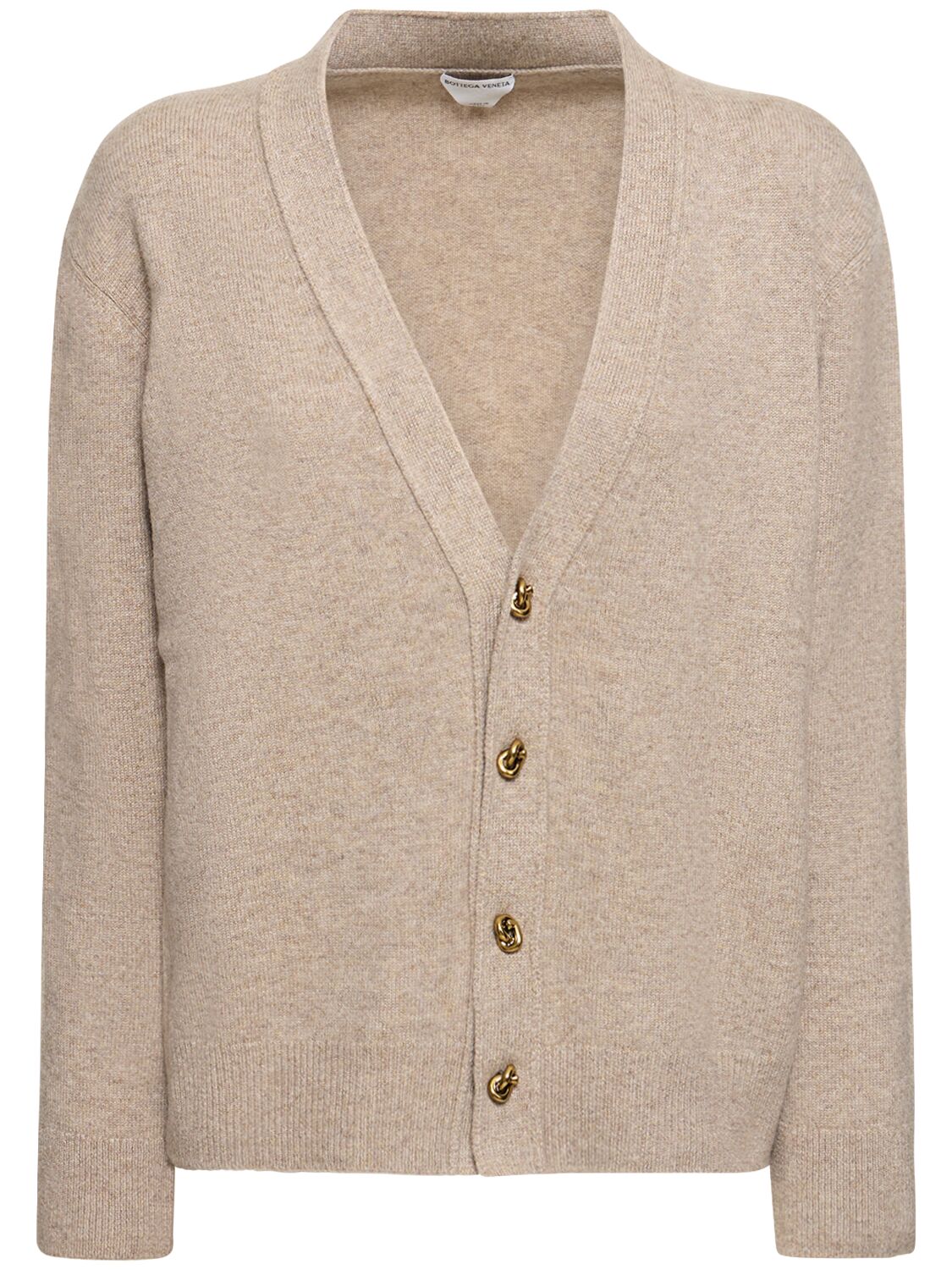 Cashmere Blend Cardigan W/ Knot Buttons – WOMEN > CLOTHING > KNITWEAR