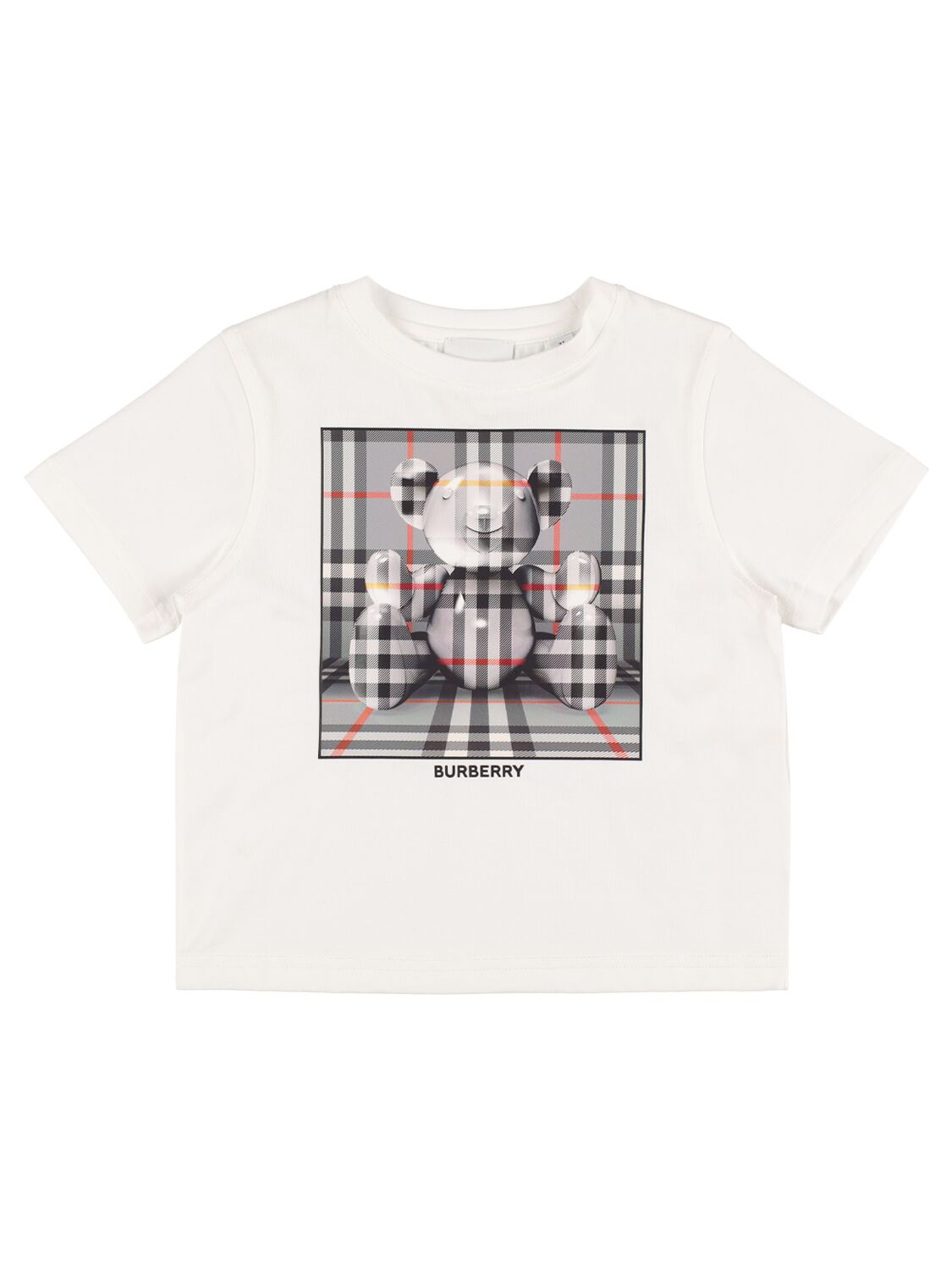 Burberry White T-shirt For Kids With Logo Print