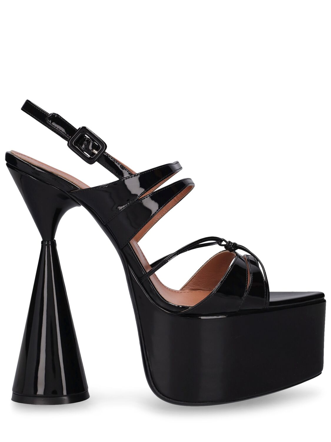 D’accori Daccori Satin Platform Sandals 150 In Black