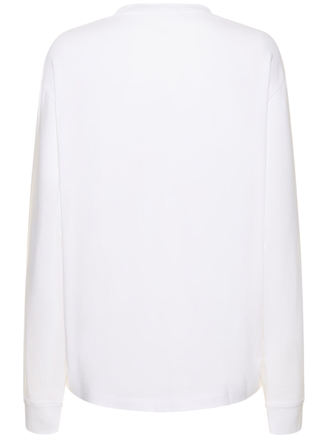 Shop The Row Ciles Long Sleeve Cotton Jersey T-shirt In White