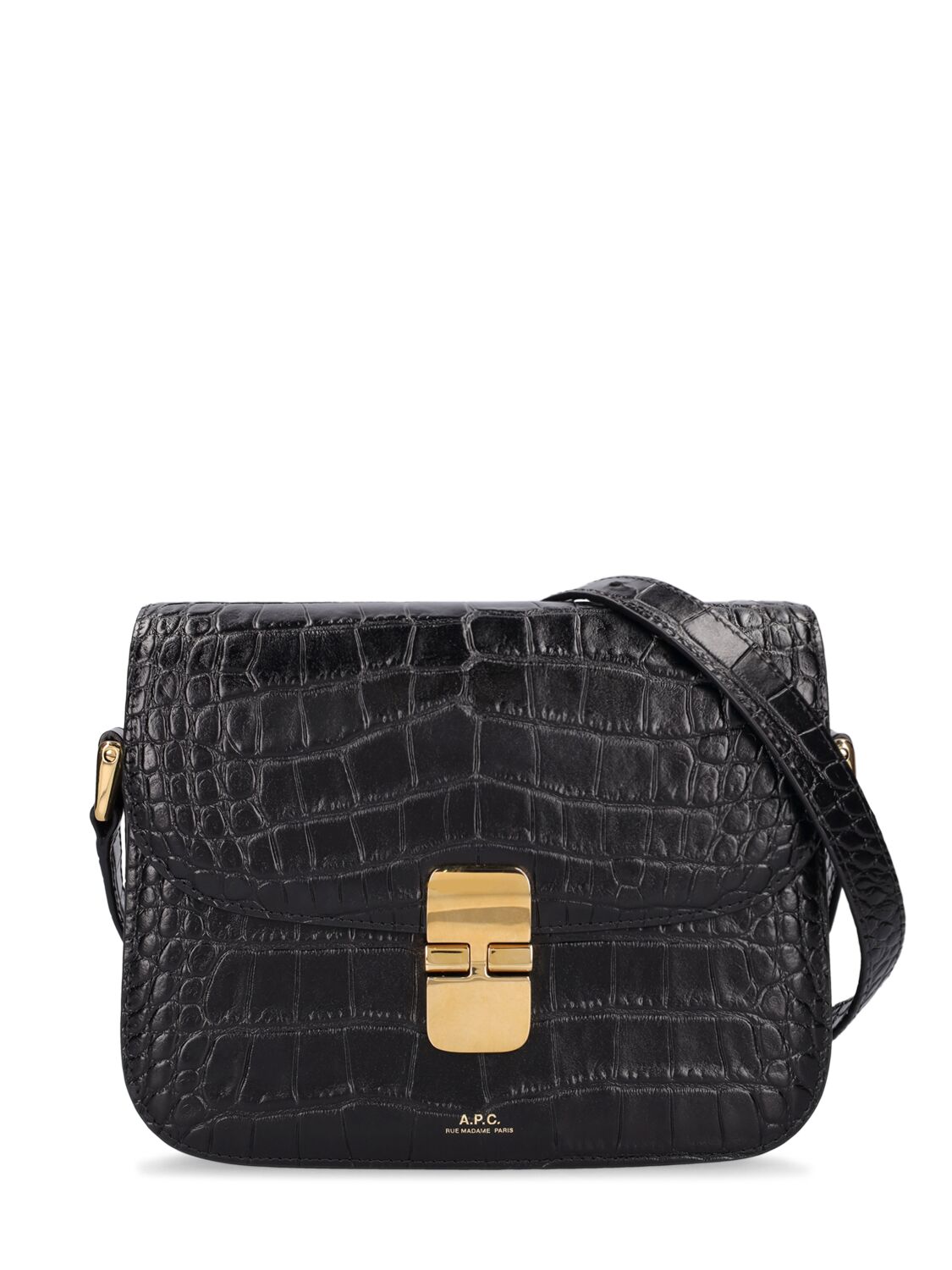 Small Grace Croc Embossed Leather Bag – WOMEN > BAGS > SHOULDER BAGS