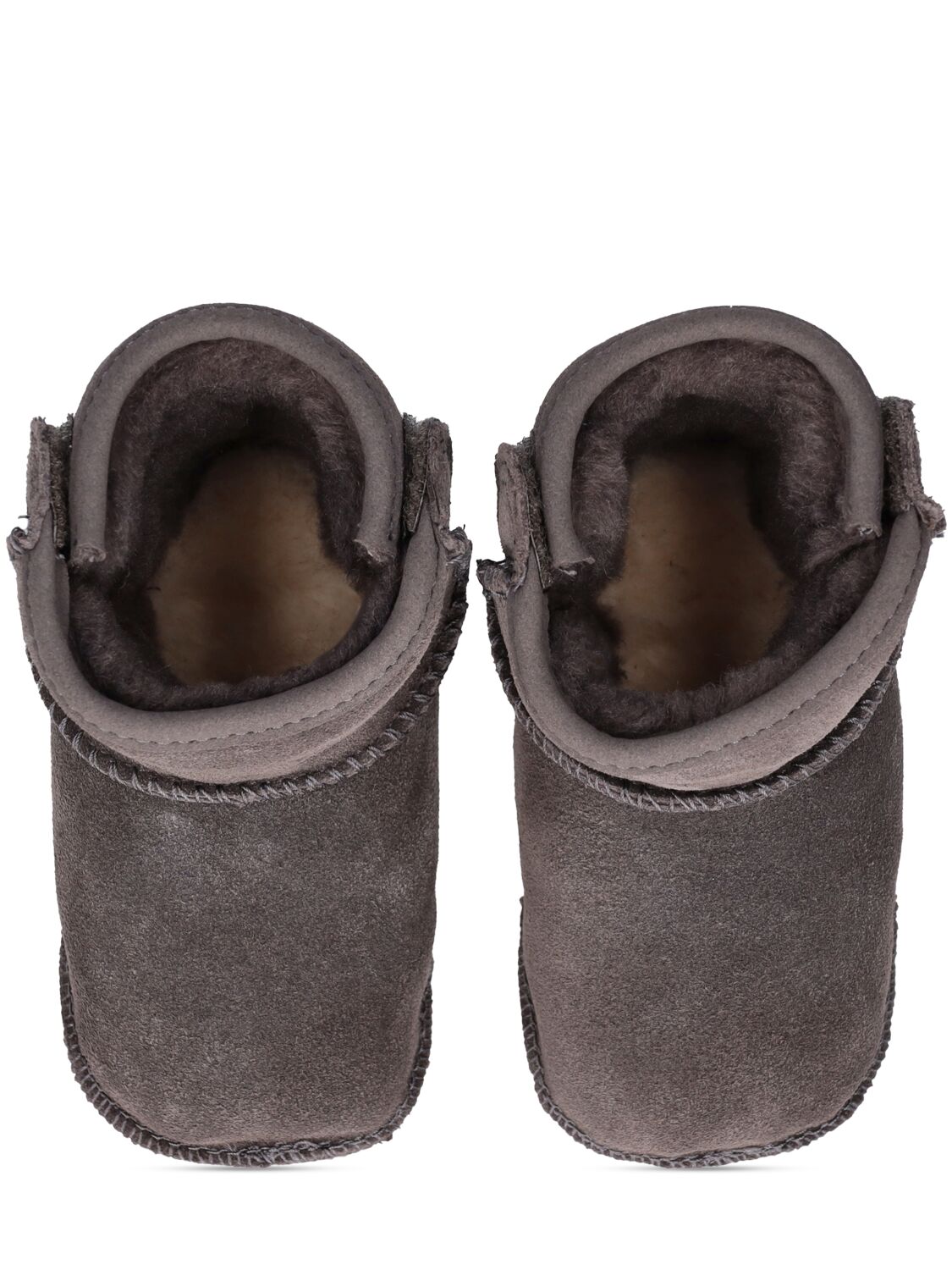 Shop Ugg Baby Classic Shearling Boots In Grey