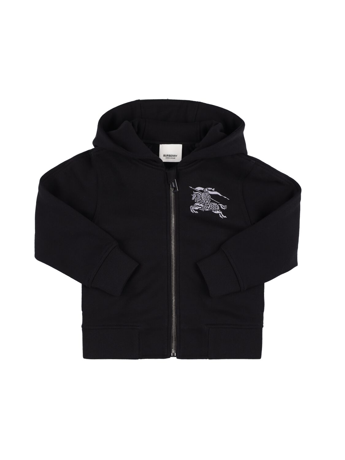 Image of Embroidered Logo Cotton Zip-up Hoodie