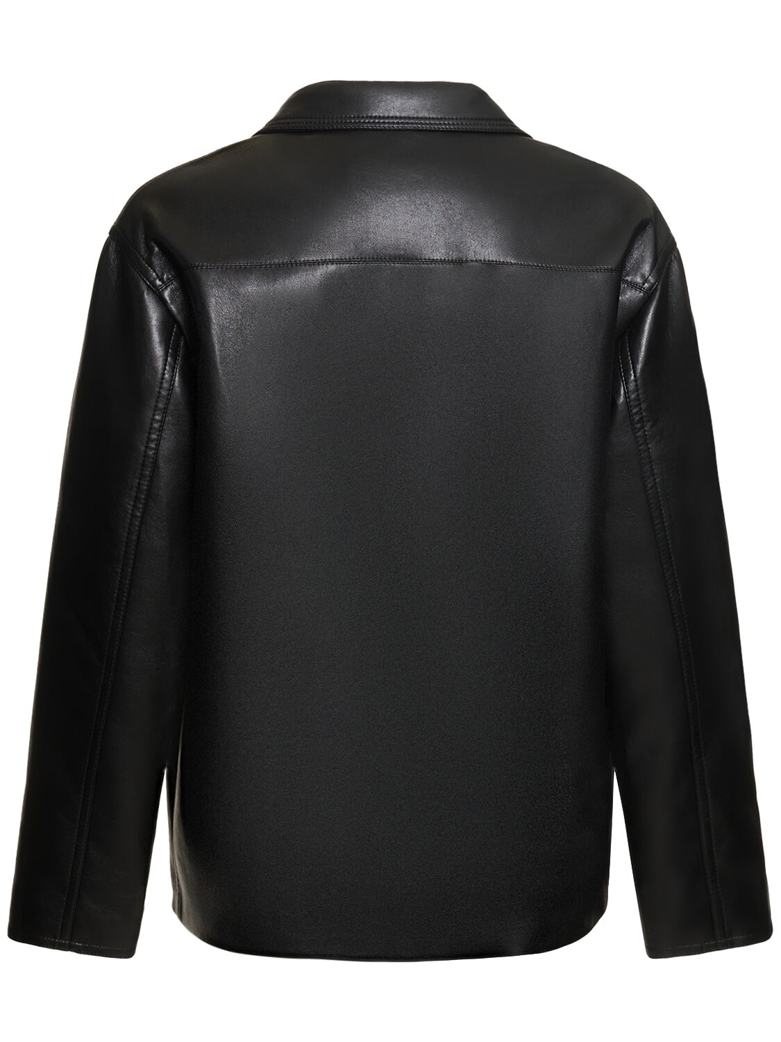 Shop Nanushka Regenerated Leather Jacket In Black