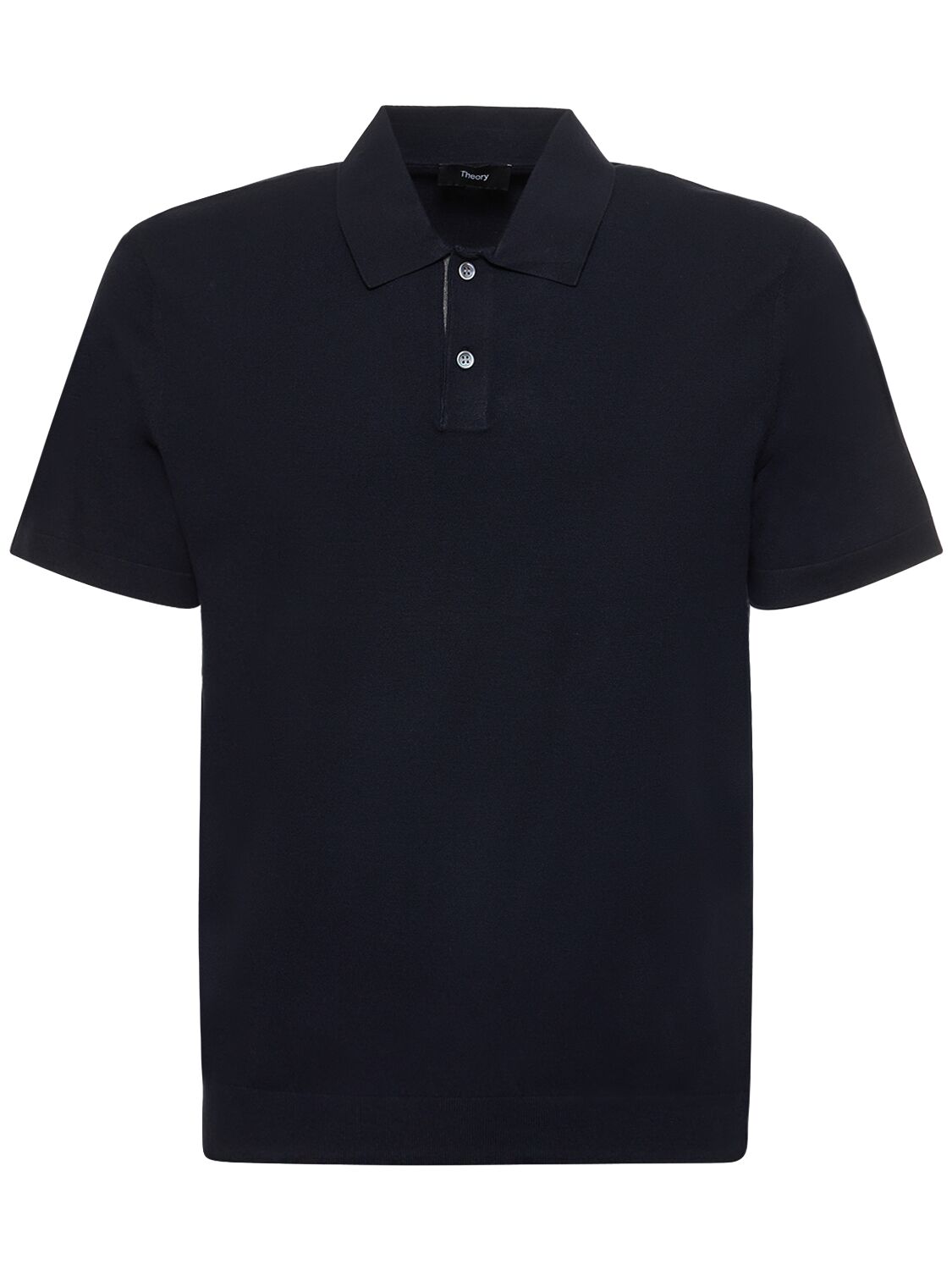 Theory Goris Polo Shirt In Fine Bilen In Black/white