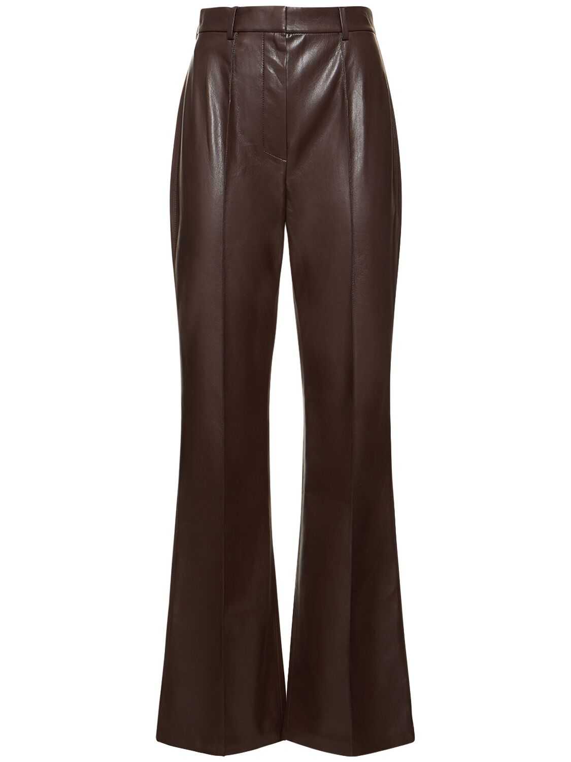 Leena Long Sleeved Faux Leather Shirt – WOMEN > CLOTHING > PANTS