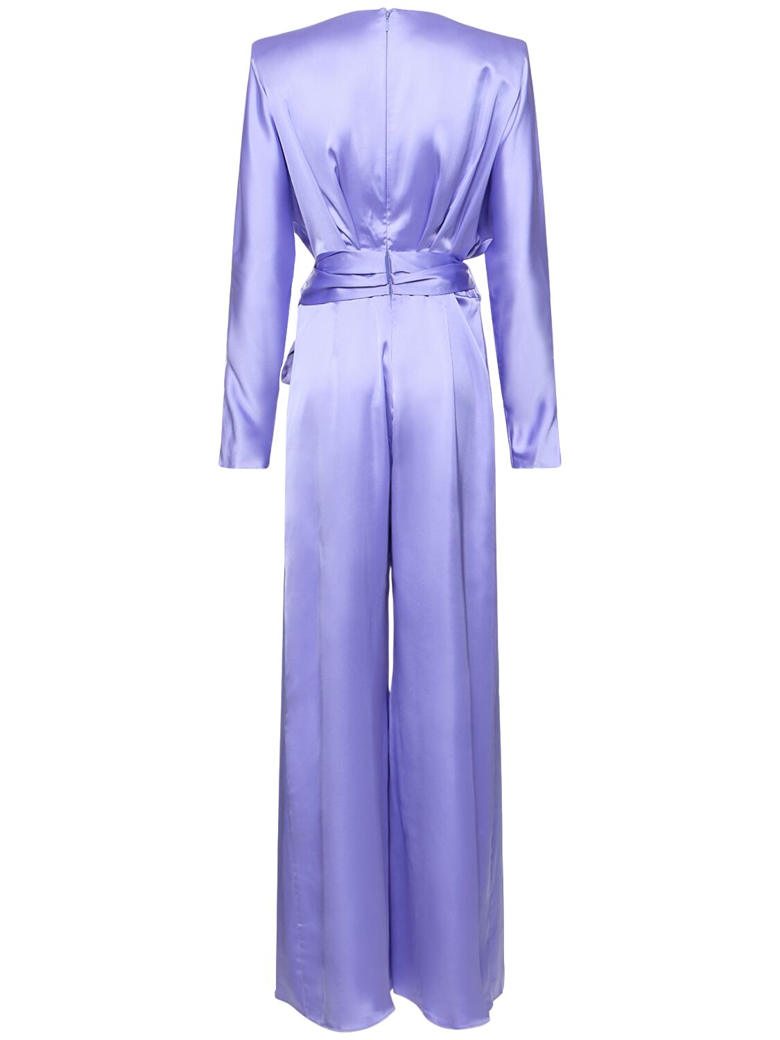 Satin Self-tie Jumpsuit
