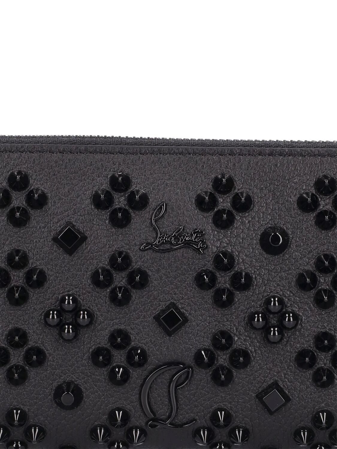 Shop Christian Louboutin Panettone Leather Wallet In Ultrablack