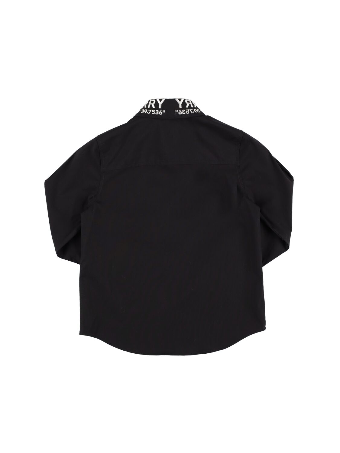 Shop Burberry Cotton Blend Poplin Shirt In Black