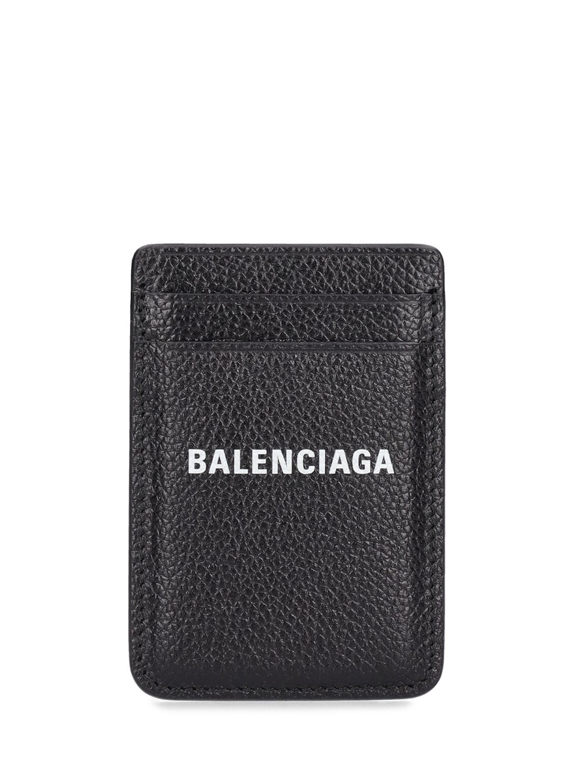 Balenciaga Magnet Card Holder In Black