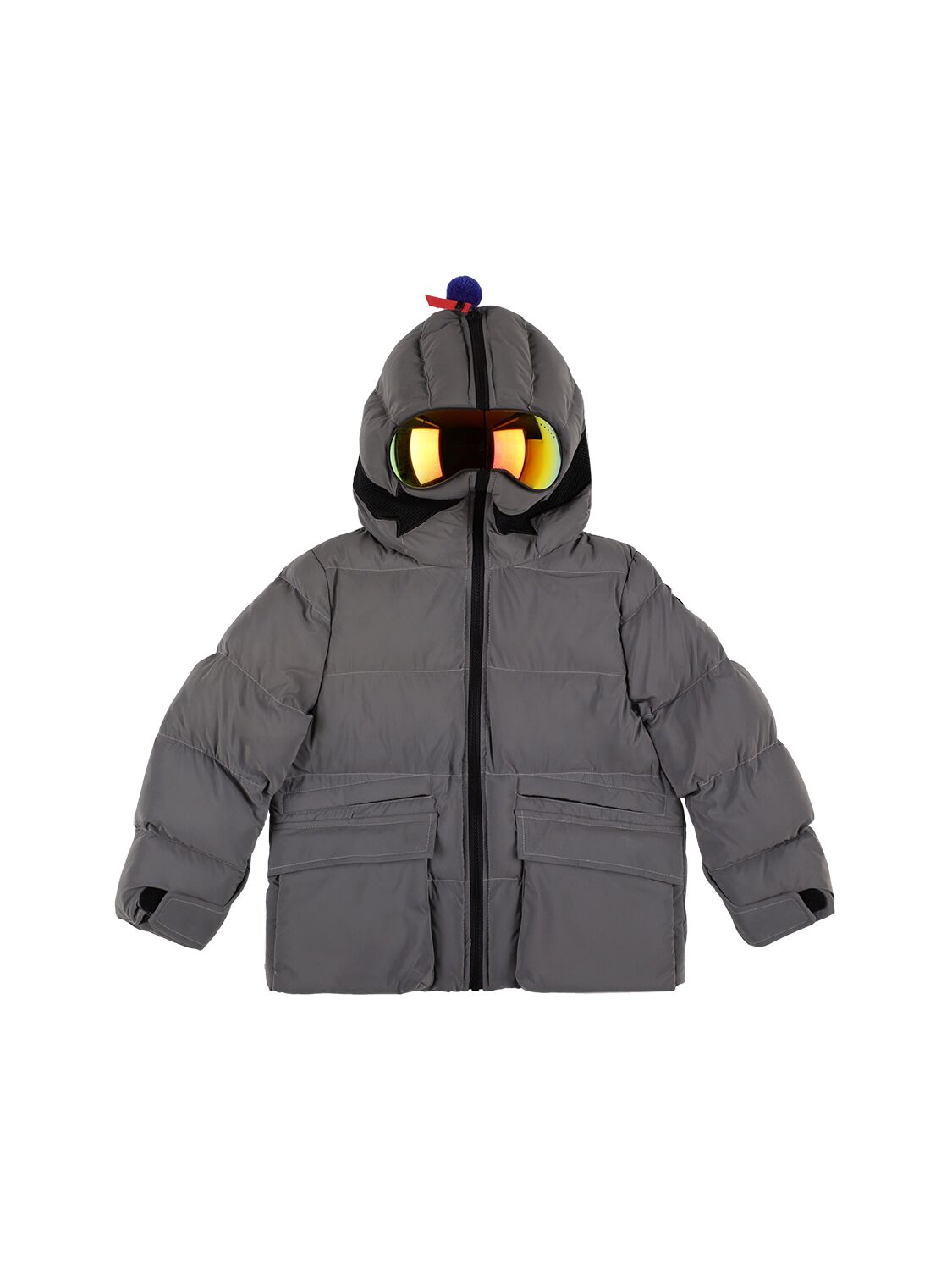 Ai Riders Kids' Water Repellent Nylon Puffer Jacket In Grey