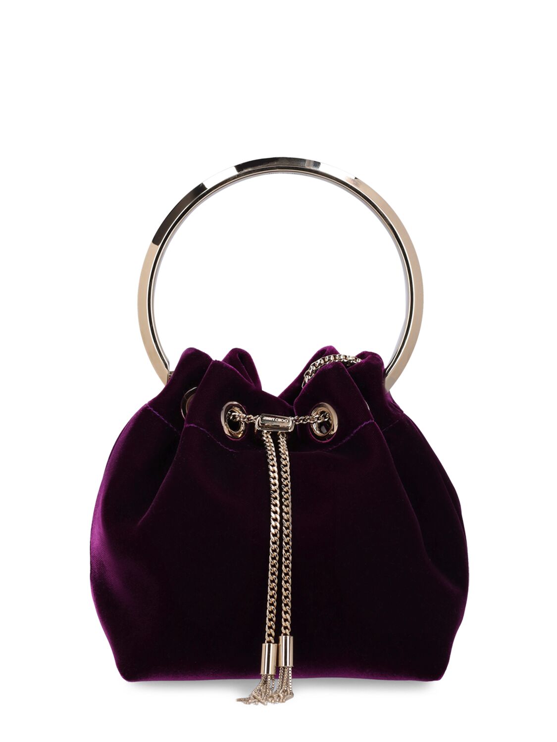 Jimmy Choo Bon Bon Bucket Bag In Cassis