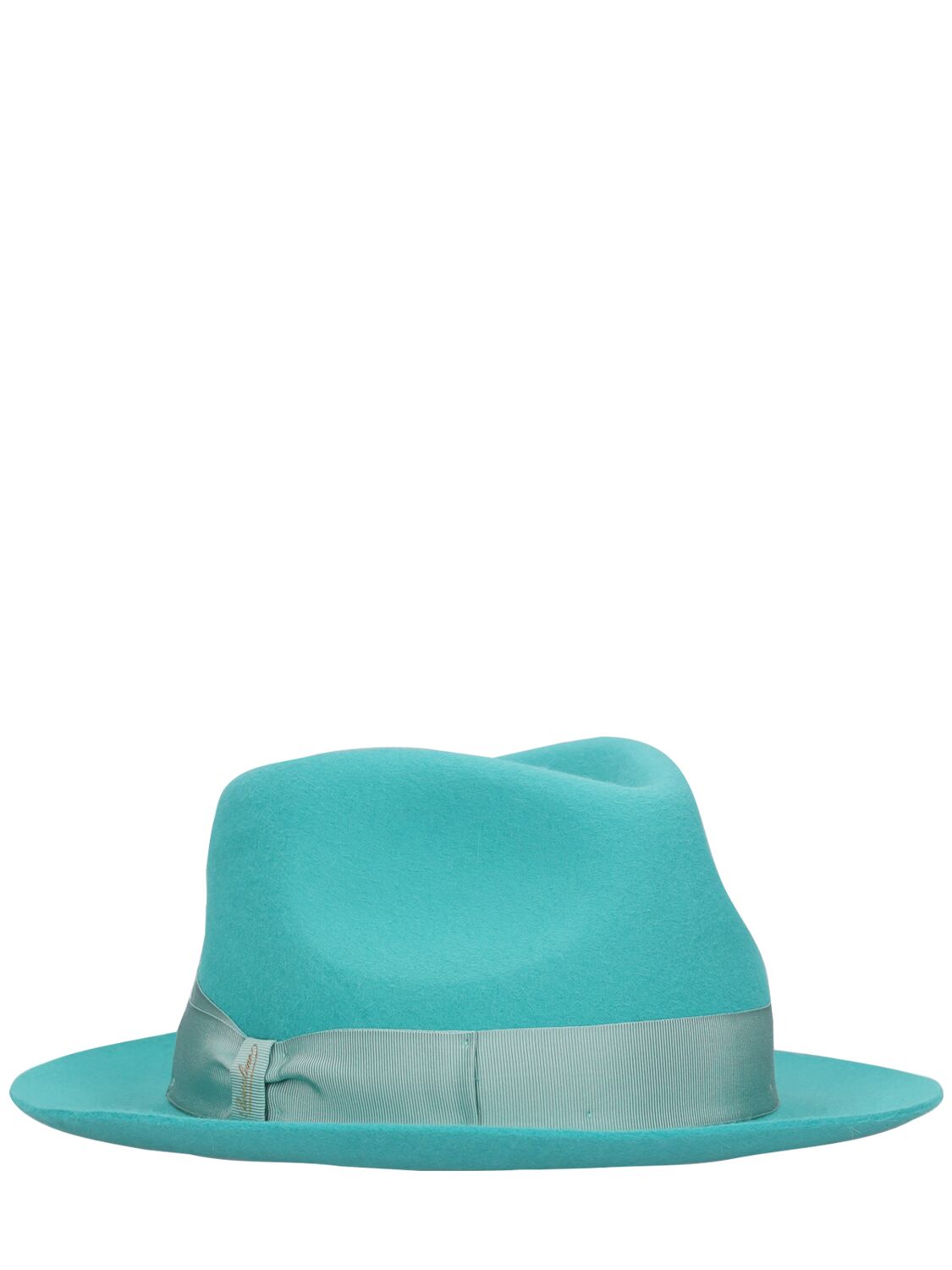 Shop Borsalino Brushed Felt Fedora Hat In Blue
