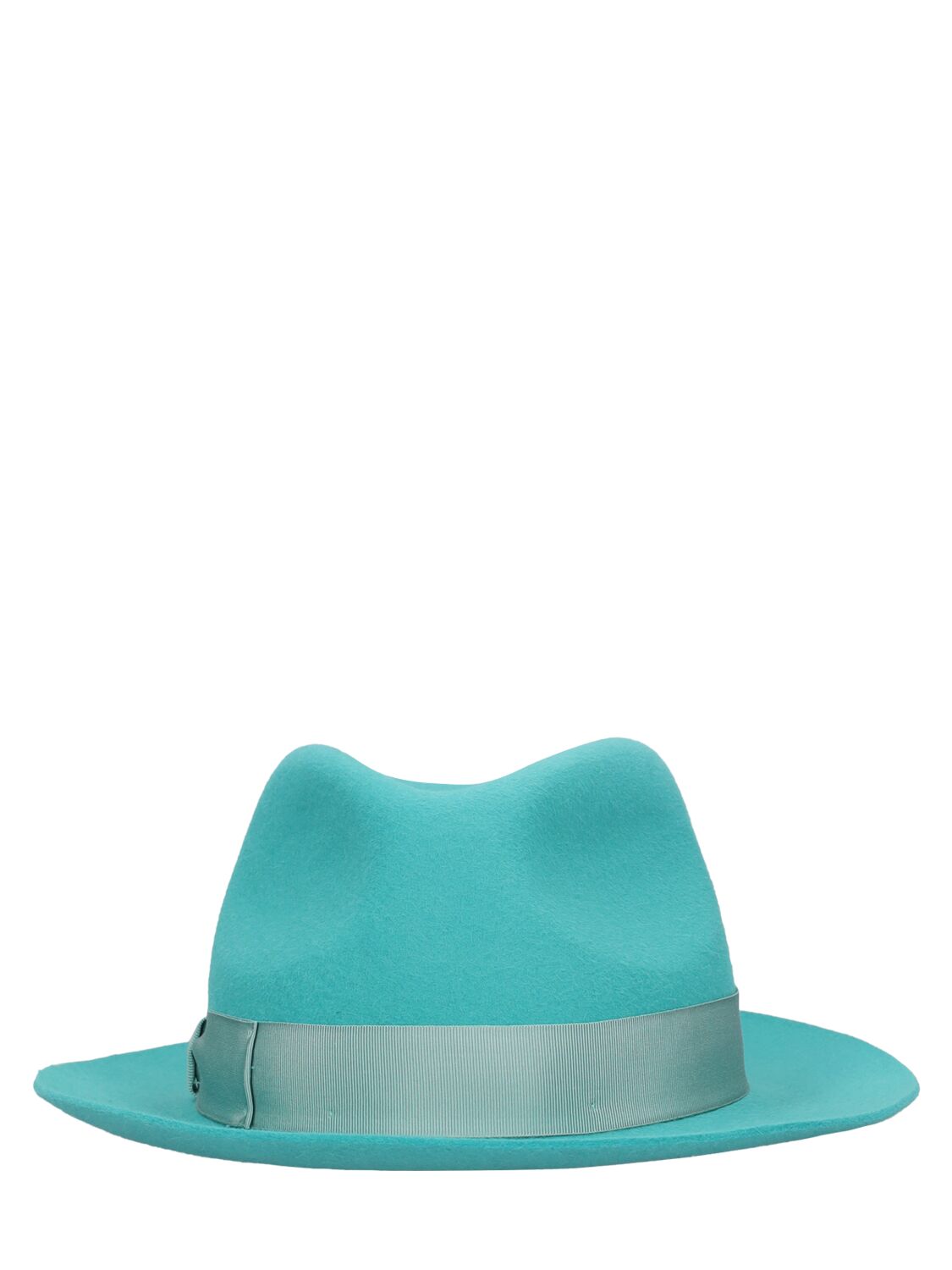 Borsalino Brushed Felt Fedora Hat In Blue