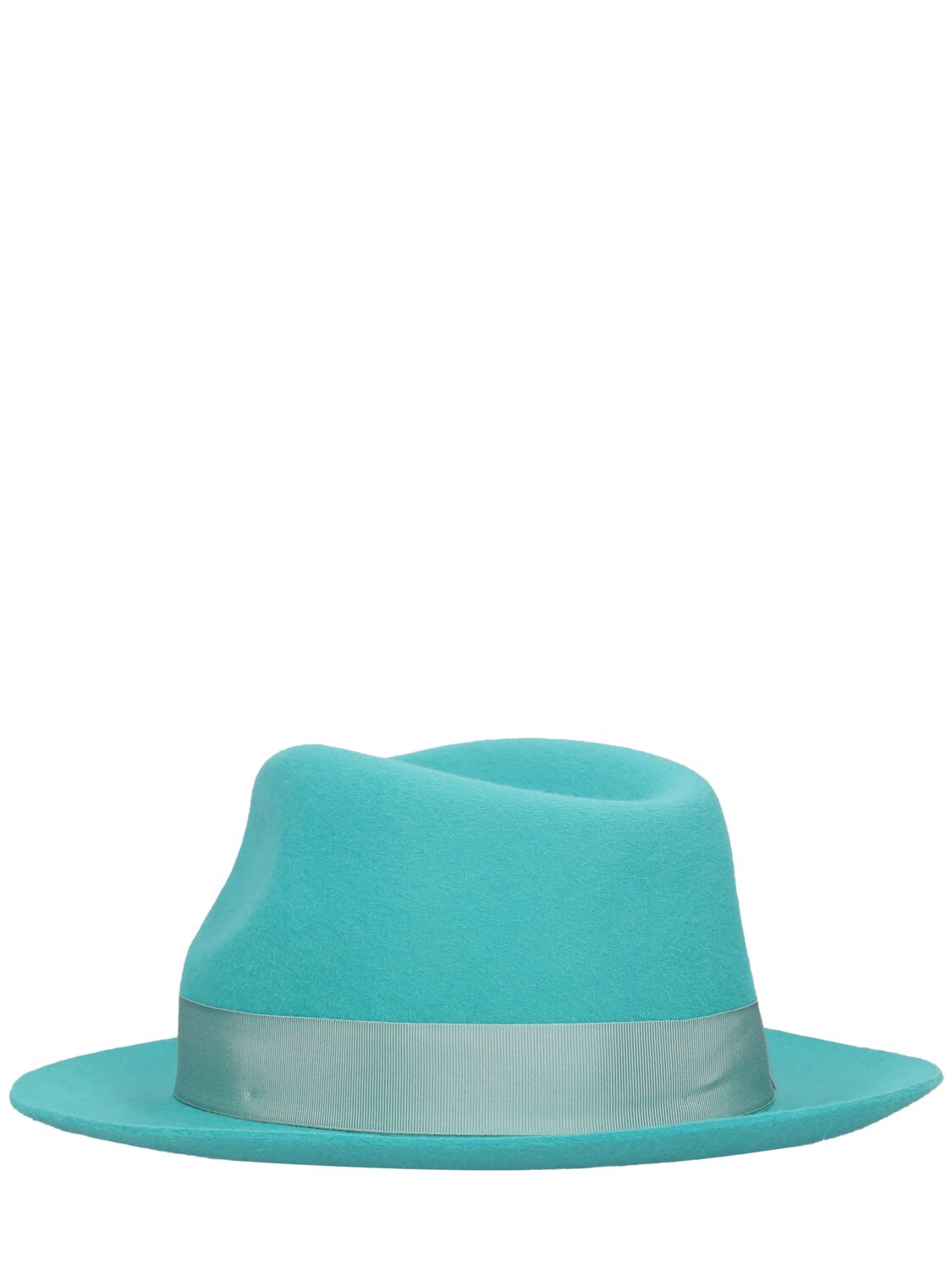 Shop Borsalino Brushed Felt Fedora Hat In Blue