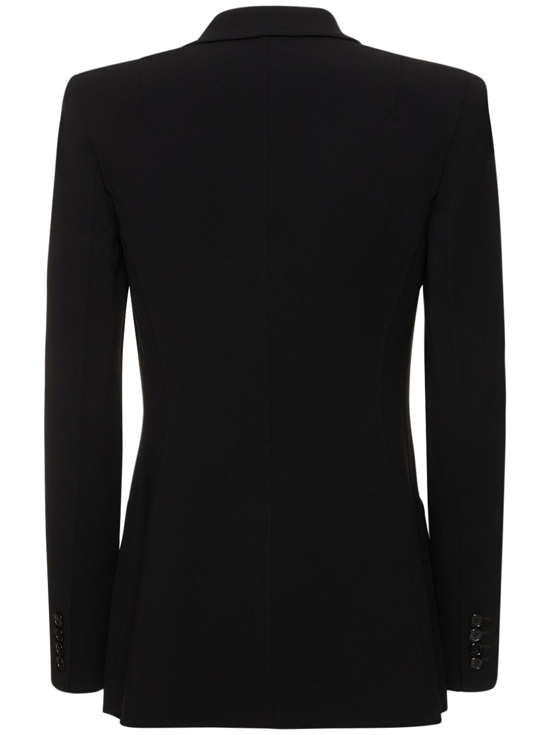 Shop Michael Kors Stretch Wool Crepe Jacket In Black