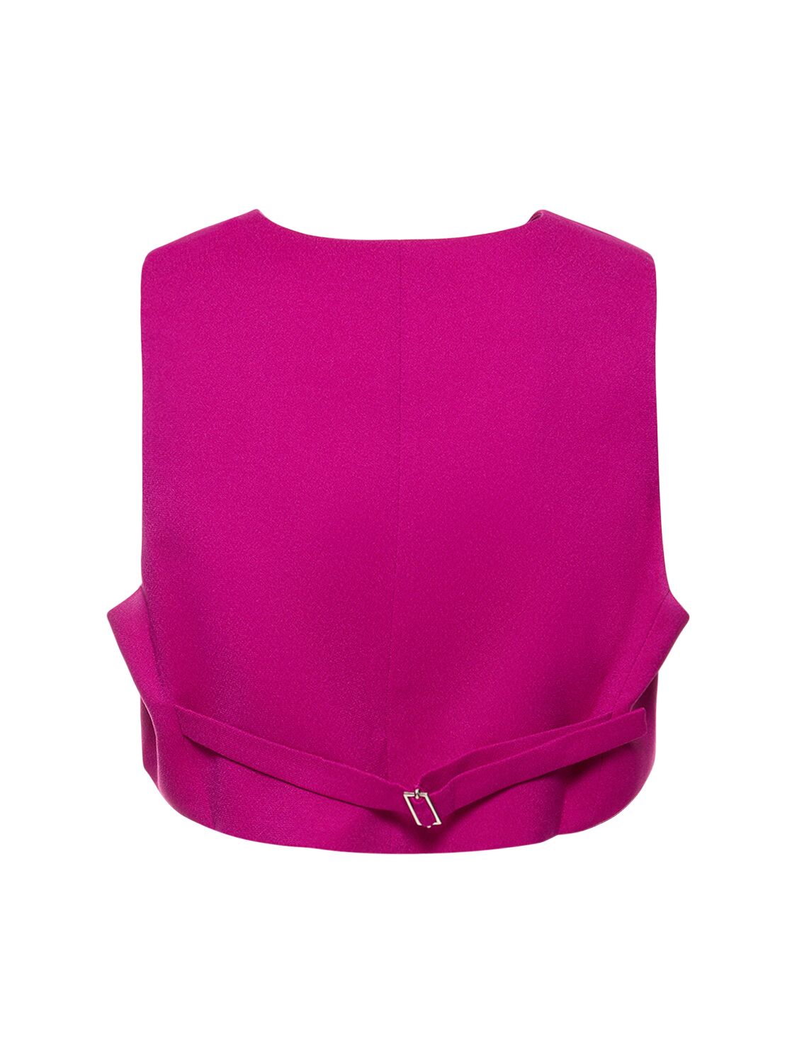 Shop The Andamane Nadine Cropped Crepe Satin Vest In Pink