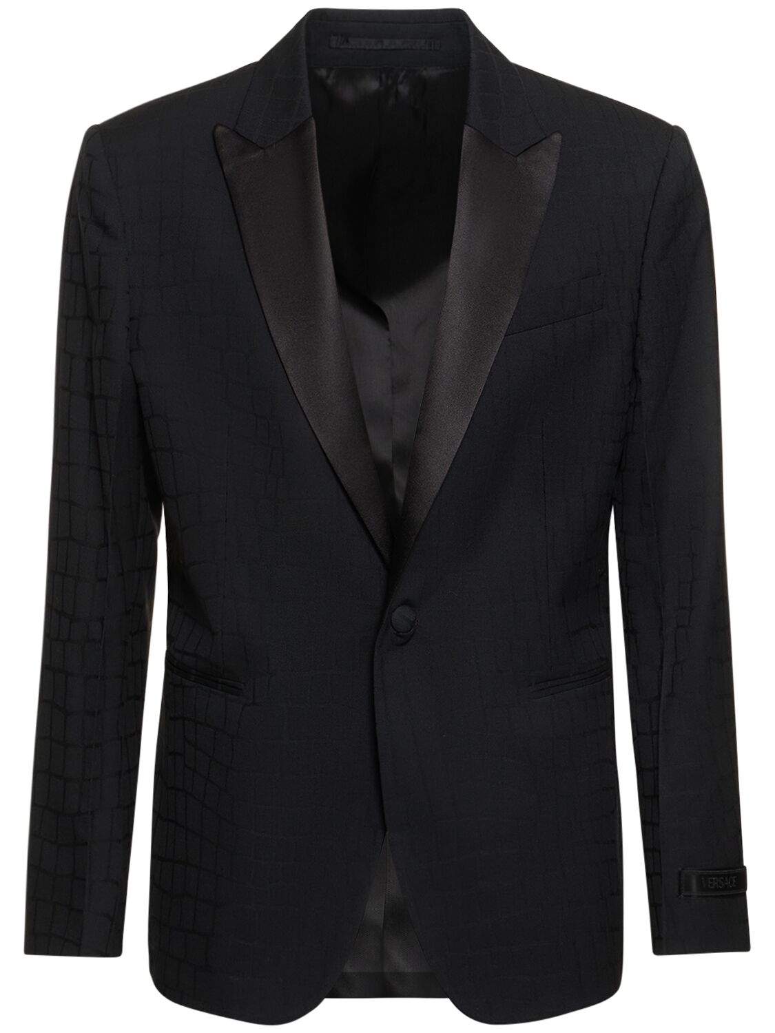 Versace Evening Wool Jacket In Black