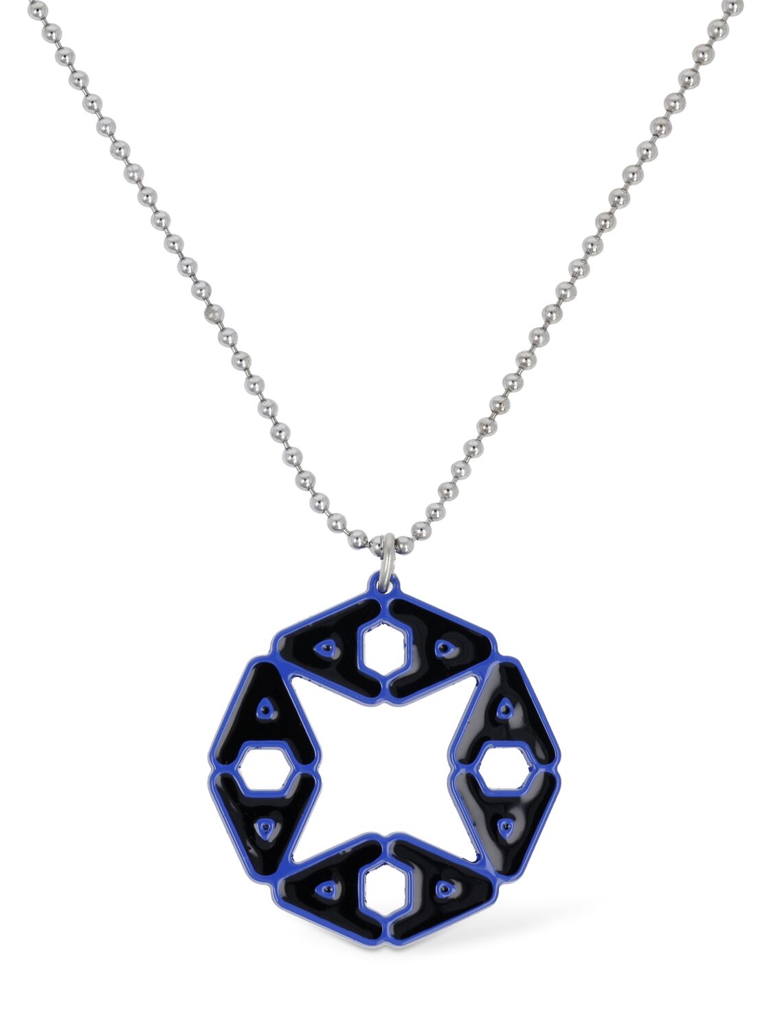 Alyx Mark Flood Circle A Long Necklace In Silver,blue