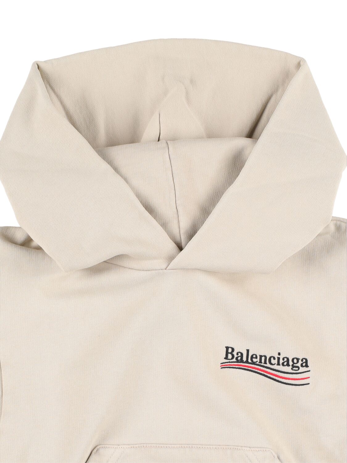 Shop Balenciaga Classic Cotton Hoodie In Light Beige
