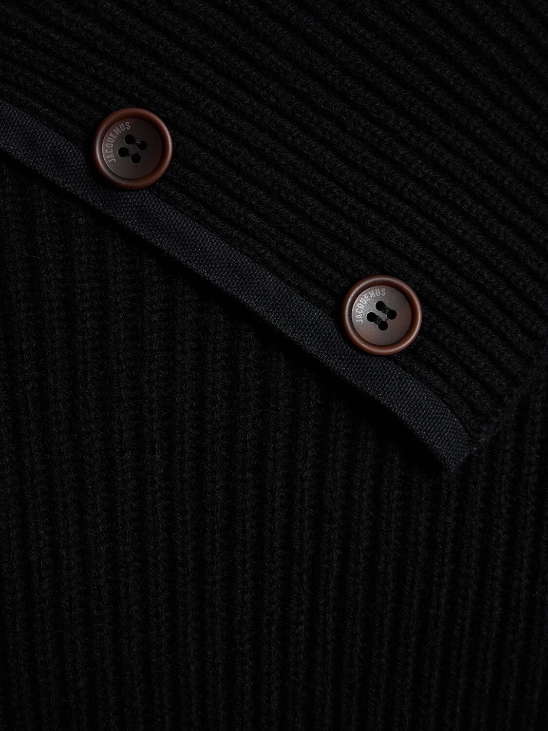 Shop Jacquemus La Maille Vega Wool Blend Sweater In Black